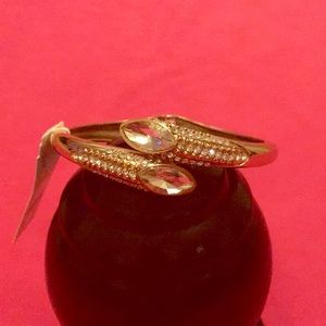 Rose gold sparkling bracelet.